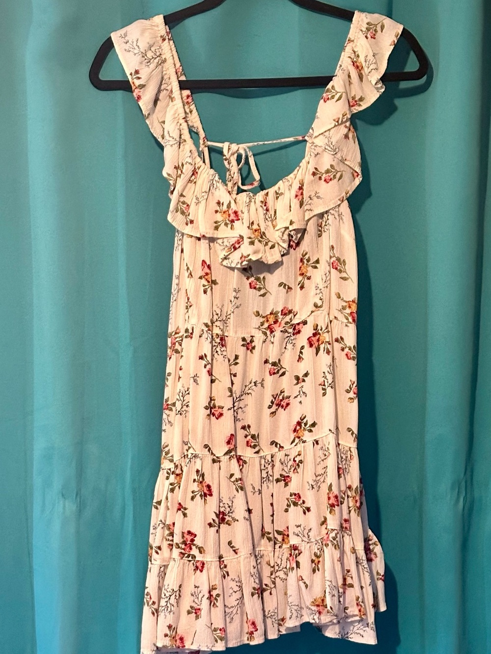 Women’s Pink Floral Ruffle Sundress
